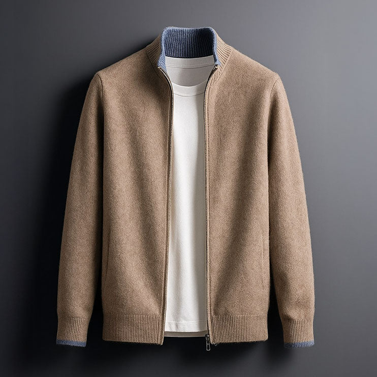Jack | Minimalistisch gebreid jack met rits