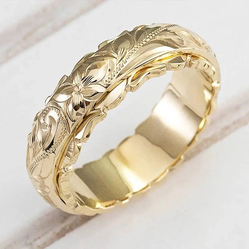 Antieke Bloem Gouden Ring