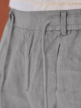 Andy | Relaxte linnen broek met trekkoord