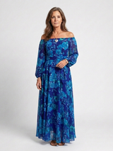Aspen | Maxi Jurk met Bloemen en Off-Shoulder Schouders