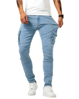 Ryan | Marineblauwe cargobroek met flexibele pasvorm