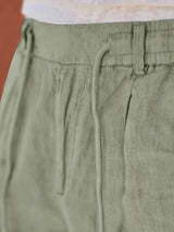Andy | Relaxte linnen broek met trekkoord