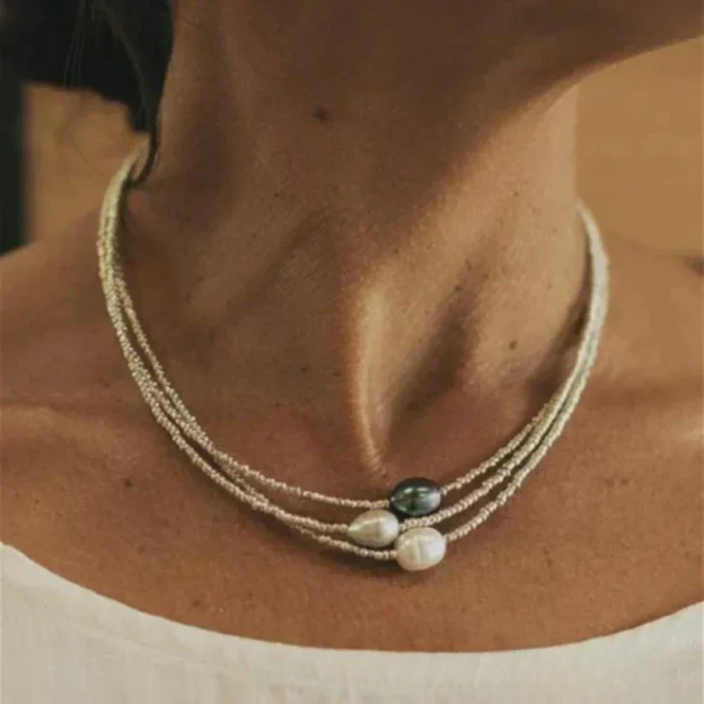 Halsketting met Parel in Vintage Stijl