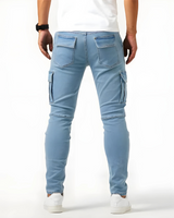 Ryan | Marineblauwe cargobroek met flexibele pasvorm