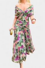 Sophie | Maxi-jurk met V-hals en bloemen