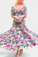 Sophie | Maxi-jurk met V-hals en bloemen