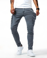 Ryan | Marineblauwe cargobroek met flexibele pasvorm