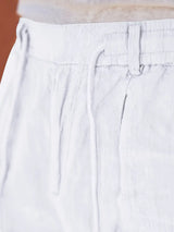 Andy | Relaxte linnen broek met trekkoord