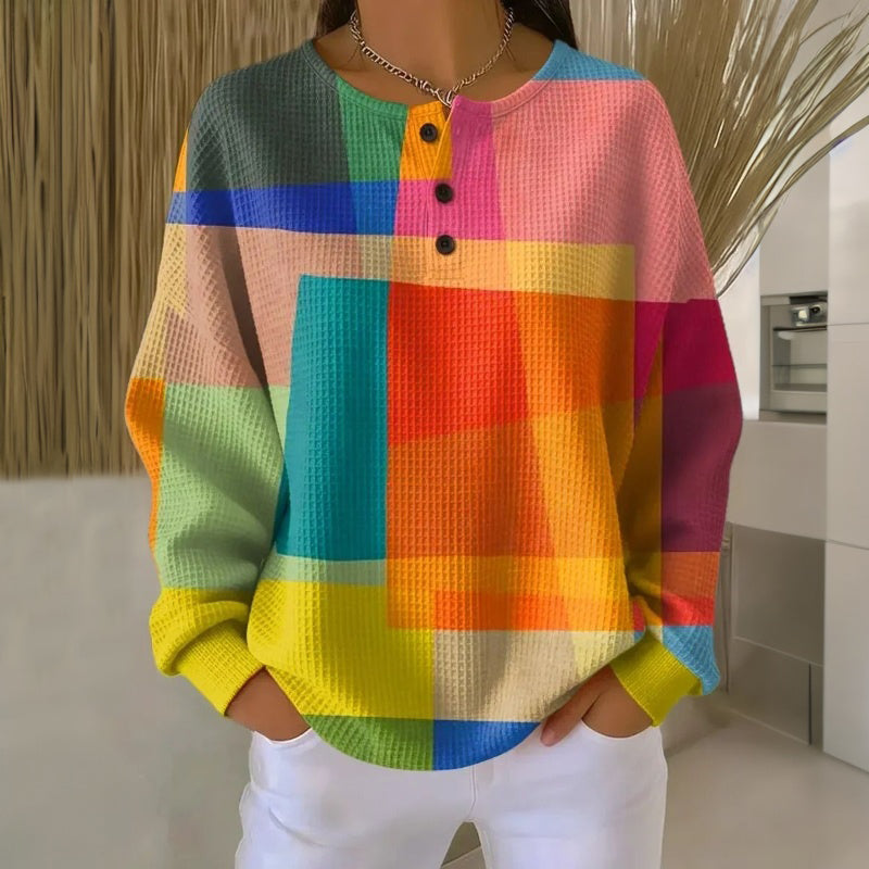 Tessa | Klassiek retro kleurensweatshirt