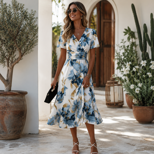 Bo | Elegante Bloemen Wikkeljurk