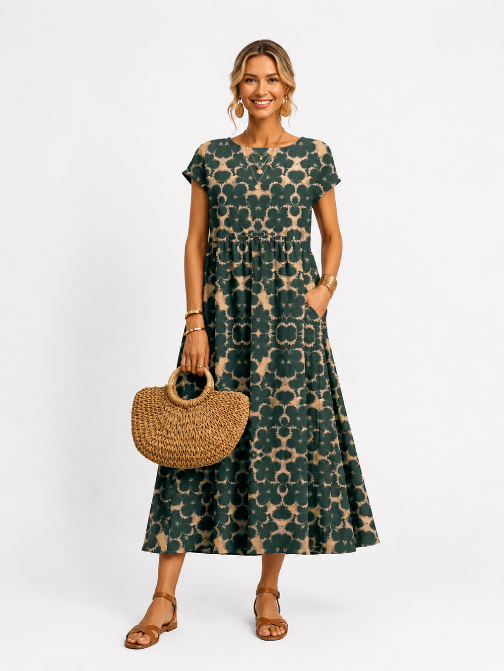 Florene | Zomerjurk met korte mouwen