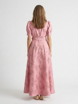 Xanthea | Maxi jurk met korte mouwen, getailleerd, met bloemenpatroon