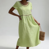 Hanna | Elegante Geborduurde Zomerjurk
