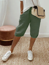 Cleo | Katoenen linnen casual shorts