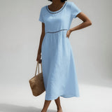 Hanna | Elegante Geborduurde Zomerjurk