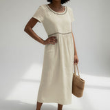 Hanna | Elegante Geborduurde Zomerjurk