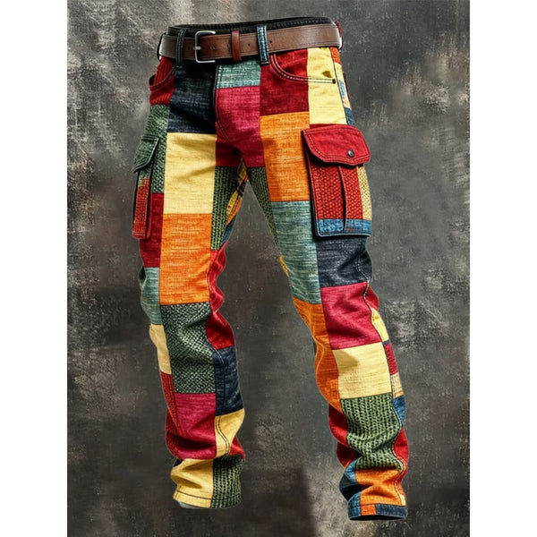 Evan | Cargobroek met patchwork voor heren