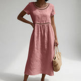 Hanna | Elegante Geborduurde Zomerjurk