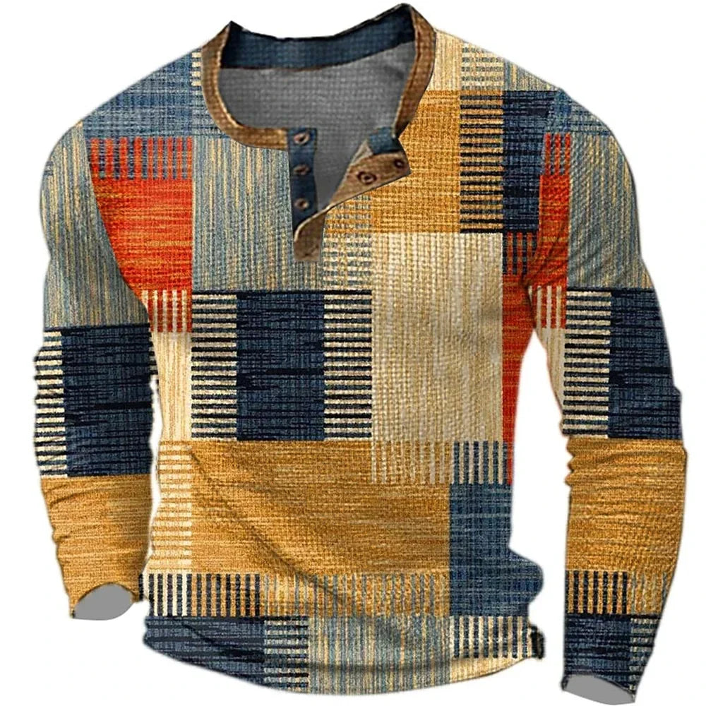 Steve | Kleurrijk herenshirt met lange mouwen