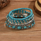 Set van Boho Armbanden met Turquoise Kralen