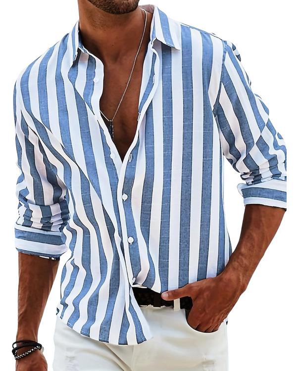 Sander | Casual gestreept zomershirt