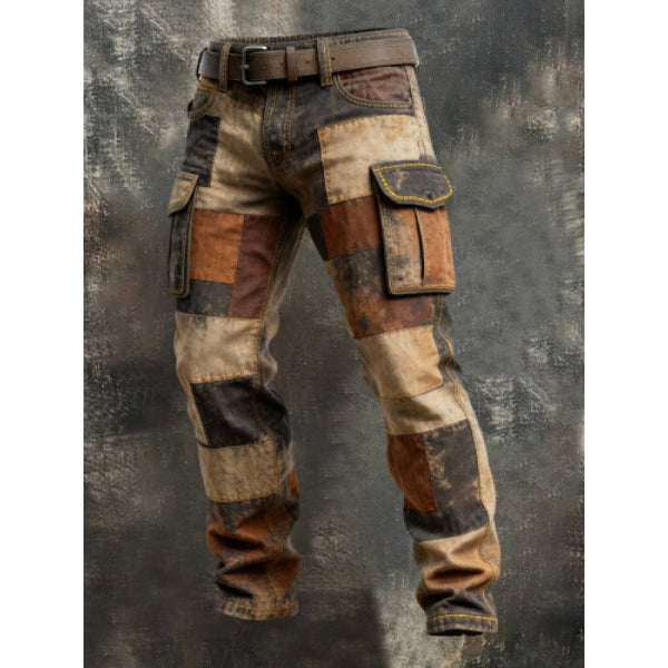 John | Cargobroek met patchwork voor heren