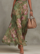 Grace | Maxi-jurk met bloemenhalterhals