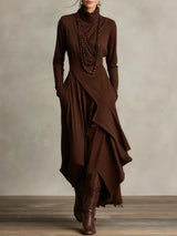 Luna | Zachte silhouet maxi-jurk