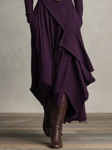 Luna | Zachte silhouet maxi-jurk