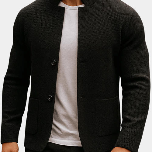 Jason | Getextureerd gebreid gilet voor heren