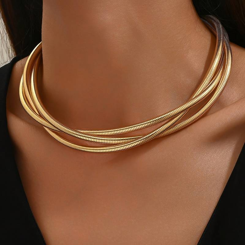 Gelaagde Vintage Gouden Halsketting