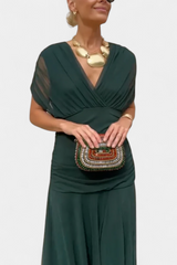 Sophie | Maxi-jurk met V-hals en bloemen