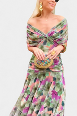 Sophie | Maxi-jurk met V-hals en bloemen