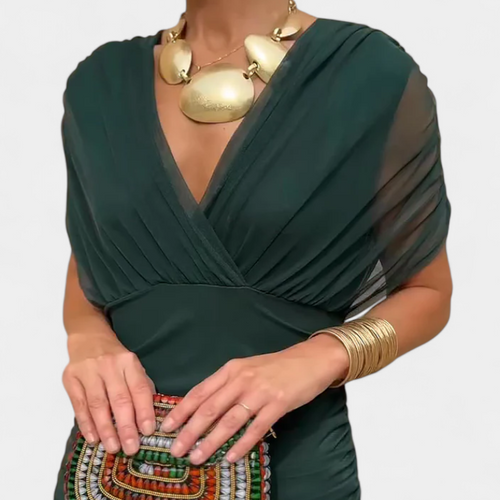 Sophie | Maxi-jurk met V-hals en bloemen