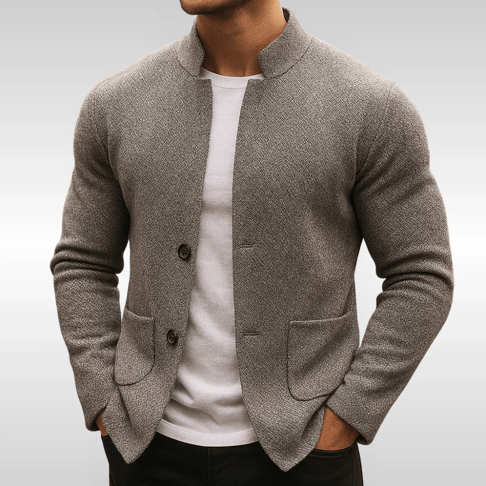 Jason | Getextureerd gebreid gilet voor heren