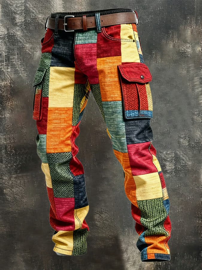 Evan | Cargobroek met patchwork voor heren