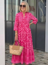 Marielle | Midi Jurk met Knopen