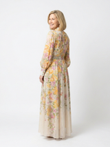 Cressida | Maxi jurk met bloemenprint en lange mouwen