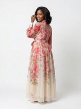 Cressida | Maxi jurk met bloemenprint en lange mouwen