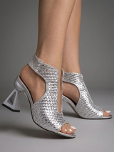 Aura | Elegante geweven sandaal met blokhak